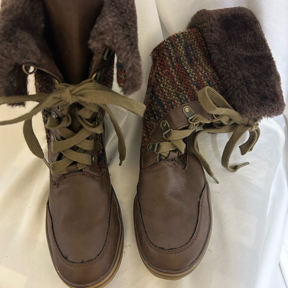 Rocket Dog Brown Combat & Moto Boots